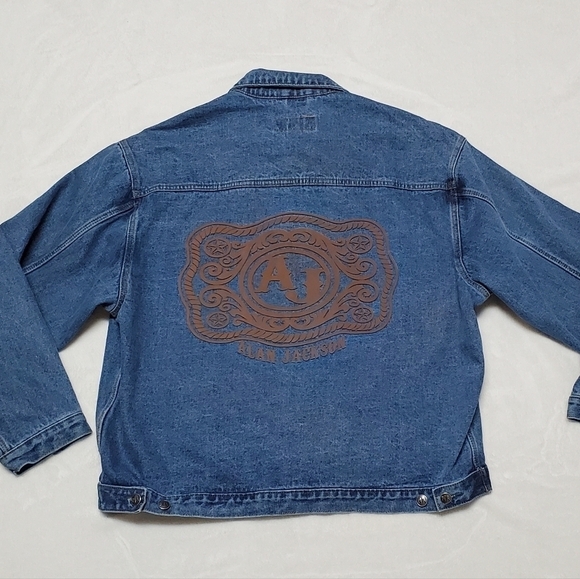 ALAN Jackson SIGNED Vintage Denim Trucker Jacket Country Music Legend Signature - Picture 6 of 10